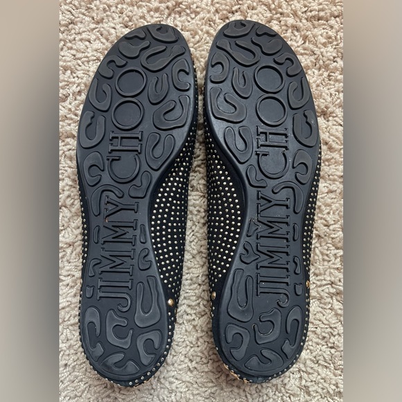 JIMMY CHOO BALLERINAS IN BLACK
SUEDE WITH GOLD STUDS - Picture 11 of 11